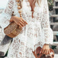 Veronica -  V-neck Lace Beach Wear