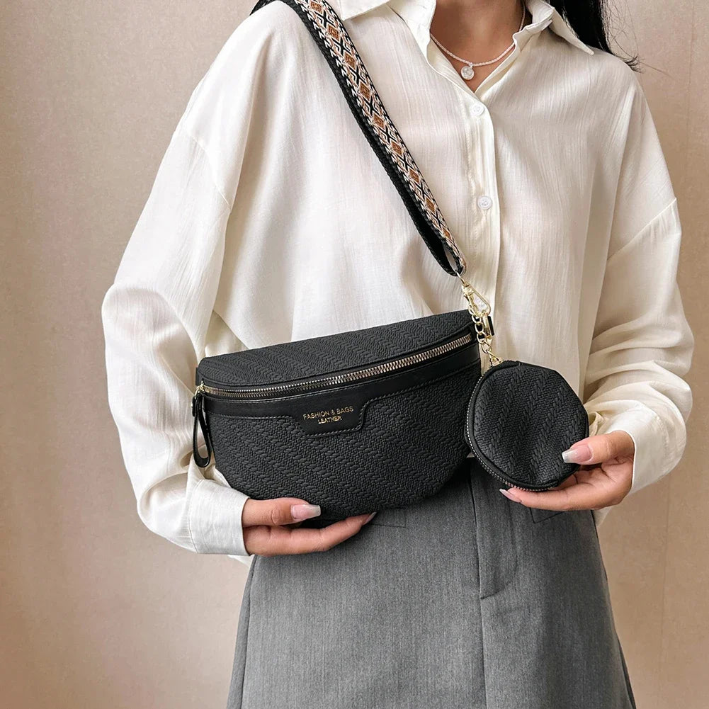 Cassie - Stylish Crossbody Bags with Coin Purse Wide Strap