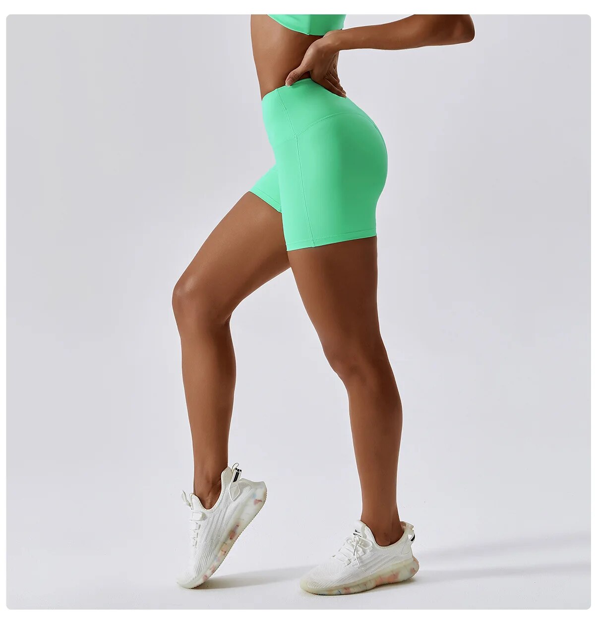 Summer - Apple Green Scrunch Butt Seamless Shorts