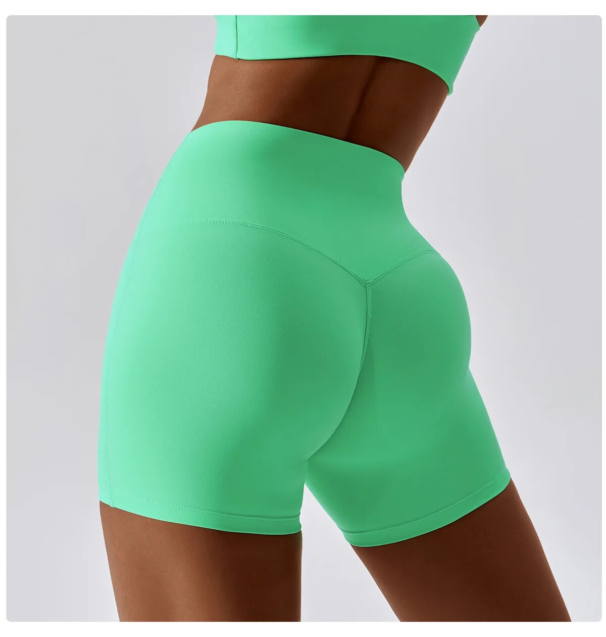 Summer - Apple Green Scrunch Butt Seamless Shorts