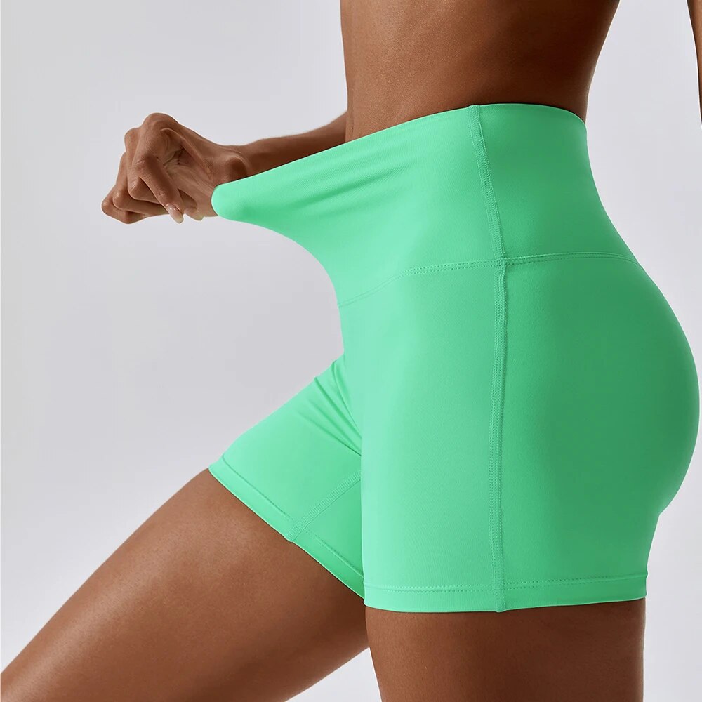 Summer - Apple Green Scrunch Butt Seamless Shorts