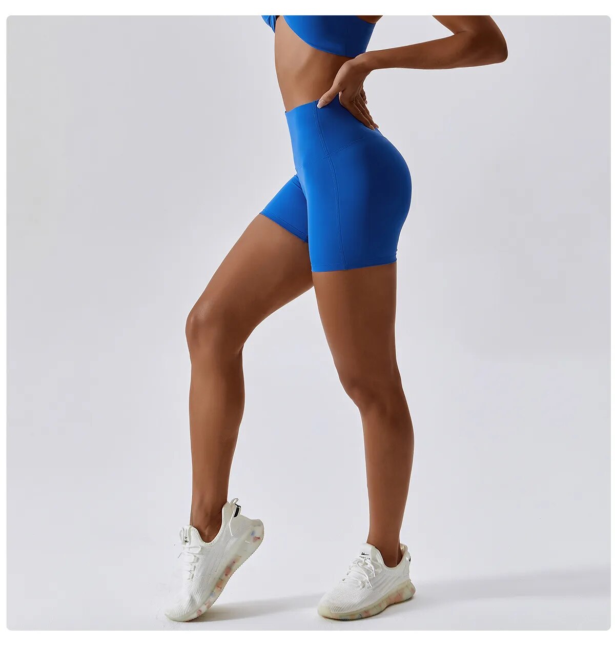 Summer  - Royal Blue Seamless Scrunch Butt Shorts