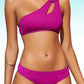 Saxy - Two piece bikini One shoulder with padded Bra - assorted colours